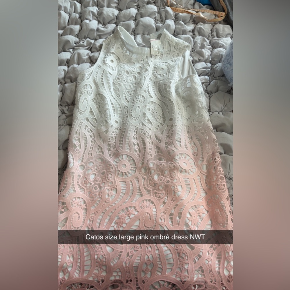 Cato Pink and White Ombre Dress